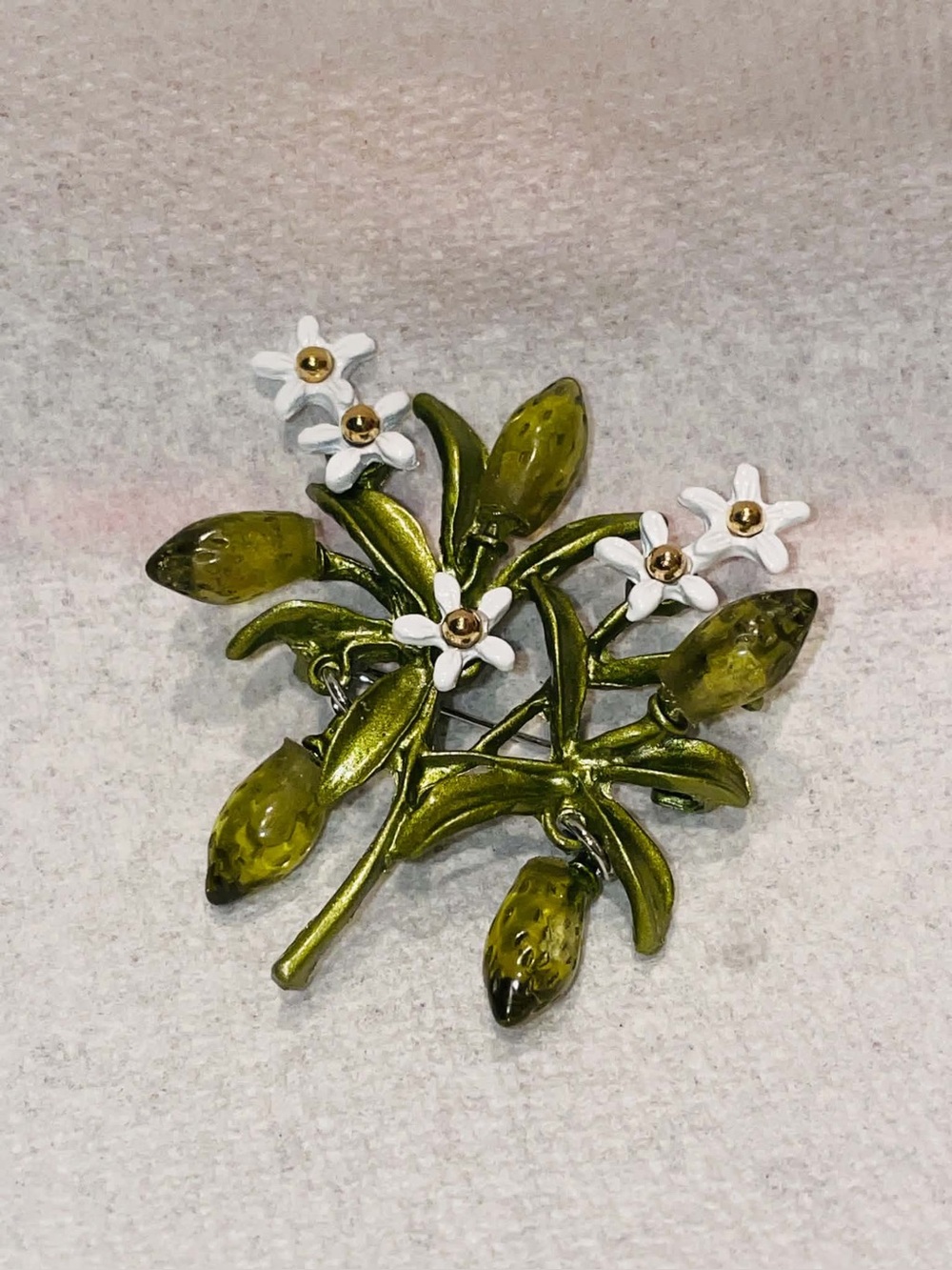 lemon tree brooch